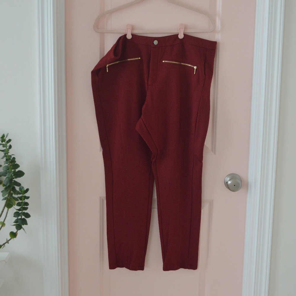 Worn Once! Maroon IMAN Leggings